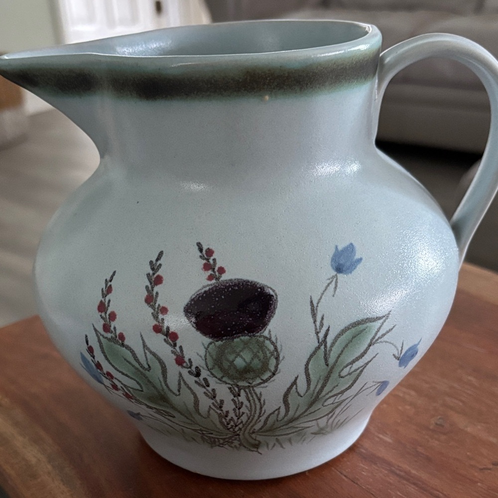 Vintage Buchan Stoneware “Thistle” patterned  Ceramic Jug
